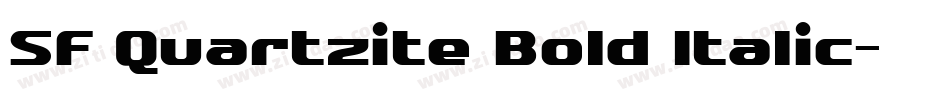 SF Quartzite Bold Italic字体转换